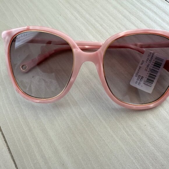 Brand New Gucci Pink Gold Marble Sunglasses main image 4